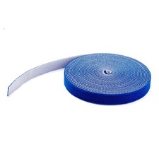 StarTech HKLP50BL 50Ft Hook & Loop Tape Roll Reusable Cable Fastener Ties Blue picture