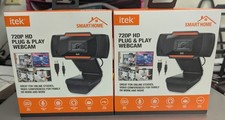 LOT OF 2 - iTEK SMARTHOME 720P HD PLUG & PLAY WEBCAM - NEW IN BOX picture