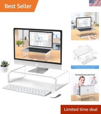 Clear Acrylic Monitor Stand Riser - Space-Saving Design for Desk Organization picture