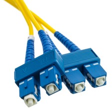 1m SC-SC Duplex 9/125 Singlemode Fiber Optic Patch Cable Yellow 3FT picture