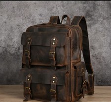 Crazy Horse Genuine Leather Backpack for Men, 16-Inch Backpack  picture