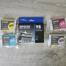 New Genuine OEM Epson 98 High-Capacity Ink 5-Pack (No Light Cyan) picture