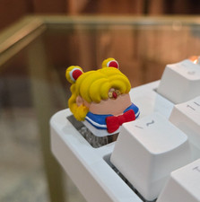 Hand Painted Moon Warrior Artisan Keycap – Anime Inspired picture