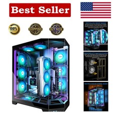 PC Case, Vertical GPU Mounting Design, Pre-Installed 5 PWM ARGB Fans, 360MM RAD picture