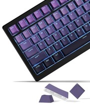 SDYZ x XVX Shine Through PBT Keycaps, Custom Keycaps 60 75 100 Percent Purple picture