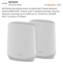 NETGEAR Orbi Whole Home Tri-Band WiFi 6 Mesh Network System picture