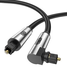 90 Degree Optical Cable 360 Degree Free-Rotating Fiber Optic Cable Toslink Ma... picture