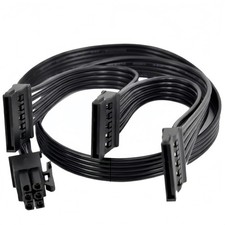 for Corsair PSU 6 Pin to 3X 15 Pin SATA Power Cable, for HDD/SSD/Riser picture