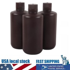 3Pcs 1L 1000ml Film Processing Chemical Storage Bottles Liquid Film Photo Brown picture