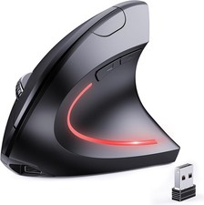 Bluetooth and 2.4G (2-in-1) Rechargeable Wireless Mouse, Ergonomic Black  picture