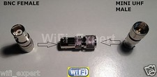 1 x BNC Female to Mini UHF Male Straight RF Connector Adapter CONVERTER USA picture