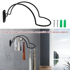 Wall Mount Display Rack - Metal, Black, 29.7x9.5x17cm for Home or Shop picture