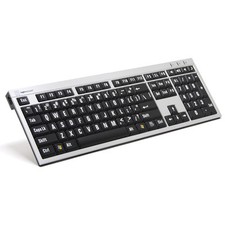 LogicKeyboard Large Print White on Black Keyboard picture