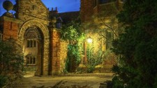 Landscape architecture old building trees nature bricks Custom Gaming Mat Desk picture