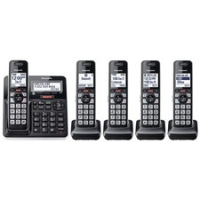 Cordless Phone System 5 Handsets Bluetooth Link2Cell Answering Machine Panasonic picture