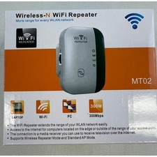 Wireless-N WiFi Repeater MT02 300Mbps Range Extender Signal Booster White NEW picture