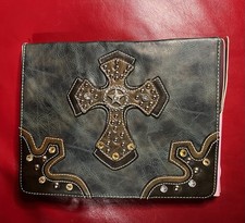 Blazin Roxx Western Rhinestone Cross iPad 2 Case Folio Stand Grey MSRP $49.90 picture