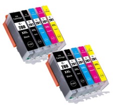 10PK Ink Cartridges for PGI-280XXL CLI-281XXL Canon TR8622 TR8620A TS6320 TR7520 picture