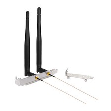 2x WiFi Antenna 3dBi RP-SMA to U.FL  20cm PCIe Slot Bracket for Mini PCI picture