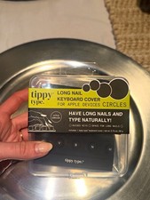 tippy type Long Nail Keyboard Cover Raised Keys for Apple MacBook/Magic Black picture