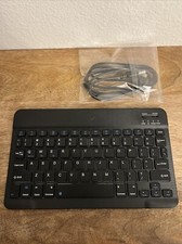 Wireless Black Bluetooth Keyboard W/ Mini USB Charging Cable  picture