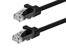 Flexboot Cat6 Ethernet Patch Cable Network RJ45 Stranded UTP 24AWG 1ft Black picture