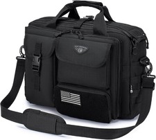 Stypos Tactical Messenger Bag Briefcase for Man Military 18inch Large, Black  picture