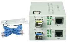Single Mode LC WDM Single Fiber Bi-Di Gigabit Media Converter - Built-in Fibe... picture