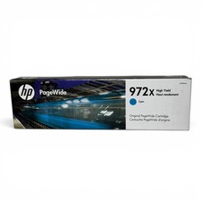Genuine HP 972X L0R98AN Cyan High Yield Ink New Sealed Date 12/2022 452 477 577 picture