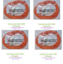  LC-LC CORNING OPTICAL CABLE F2LCLC 2mm50/125 MM, 2mm Duplex Orange 15/20Meter picture