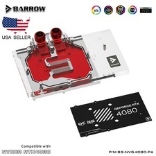 Barrow FULL Cover GPU Water Block for Nvidia RTX 4080 Founders Edition Backplate picture