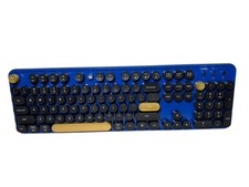 Colorful Wireless Computer Keyboard and Mouse Combo with Round Typewriter Key... picture