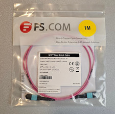 FS MTP/MPO Fiber Patch Cable 12 Fibers MTP OM4 50/125 Multimode Trunk 1M picture