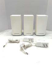 3X LINKSYS WHW01 VelopSetup 3B7 Mesh WIFI System Nodes + 2X AC Adapters-TESTED picture