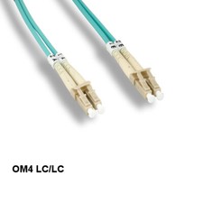 KNTK 6ft OM4 LC/LC 10Gb Multi-Mode Fiber Cable Aqua Duplex 50/125 Ethernet Data picture