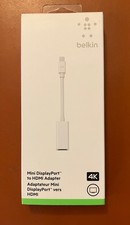 New in Box Belkin Mini DisplayPort to HDMI Adapter 4K MacBook HDTV F2CD078 picture
