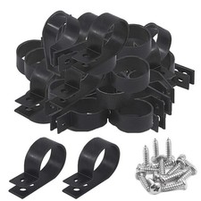 60Pcs Black Nylon Cable Clamps Cable Clips Wire Clips Assortment Kit Nylon Pl... picture