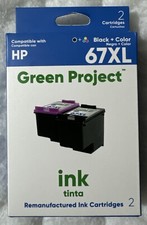 Green Project For HP 67XL Black & Tricolor Ink Set 3YP31BN 3YM57AN 3YM58AN picture