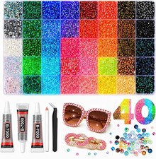 40000Pcs 40 Colors Resin Jelly Rhinestones for Bedazzling Kit 3Mm Gems picture