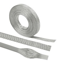 Tinned Copper Grounding Braid Straps Shielding Wire Sheathing Cable Sleeve Me... picture