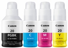 4 Pack Genuine Canon GI-20 Ink Bottle for PIXMA G5020 G6020 G7020 MegaTank picture