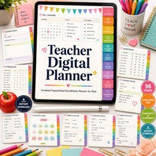 Teacher Digital Planner Undated Hyperlinked Lesson Plan Book GoodNotes iPad picture