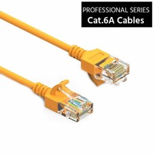 0.5 - 50 Ft CAT6A Slim RJ45 Network LAN Ethernet Copper Wire Color Patch Cable picture