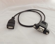 10x USB 2.0 A Female To USB 2.0 B Female Socket Panel Mount Extension Cable 50cm picture