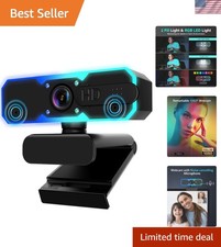 1080P 60FPS Streaming Camera Webcam with Microphone and Fill RGB Light,Autofo... picture