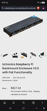 UCTRONICS Raspberry Pi Rackmount Cluster 4x Raspberry Pi 4B 8GB PoE 1U Server picture