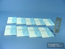 10 Leviton Quickport Slate Gray Acenti 3Port Polymer Wallplate Inserts AC643-SLT picture