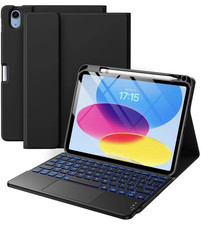 Harvopu Compatible for iPad 11th 10th Generation Case with Keyboard, Black picture