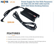 99% Life Left Havis LPS-103 Power Adapter 120 Watt Panasonic Toughbook CF54 CF3 picture
