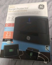 GE: 3 Outlet, 2 USB Table Top Surge Protector, 6ft Cable, 540J, 2.1A/10W, 11925 picture